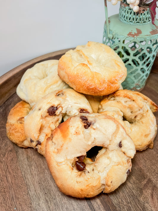 Sourdough Chocolate Chip Bagels