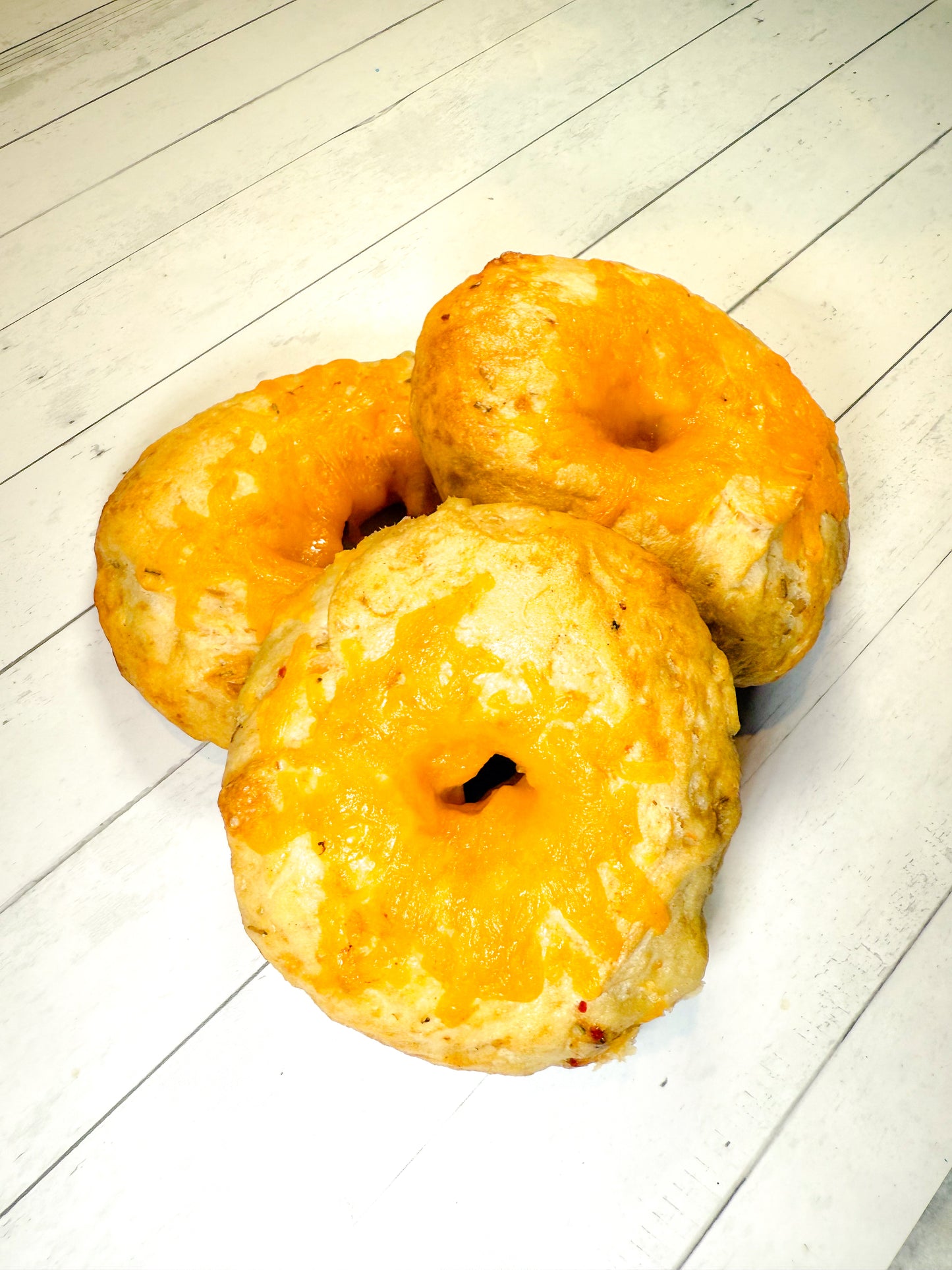 Sourdough Cheddar and Herb Bagels