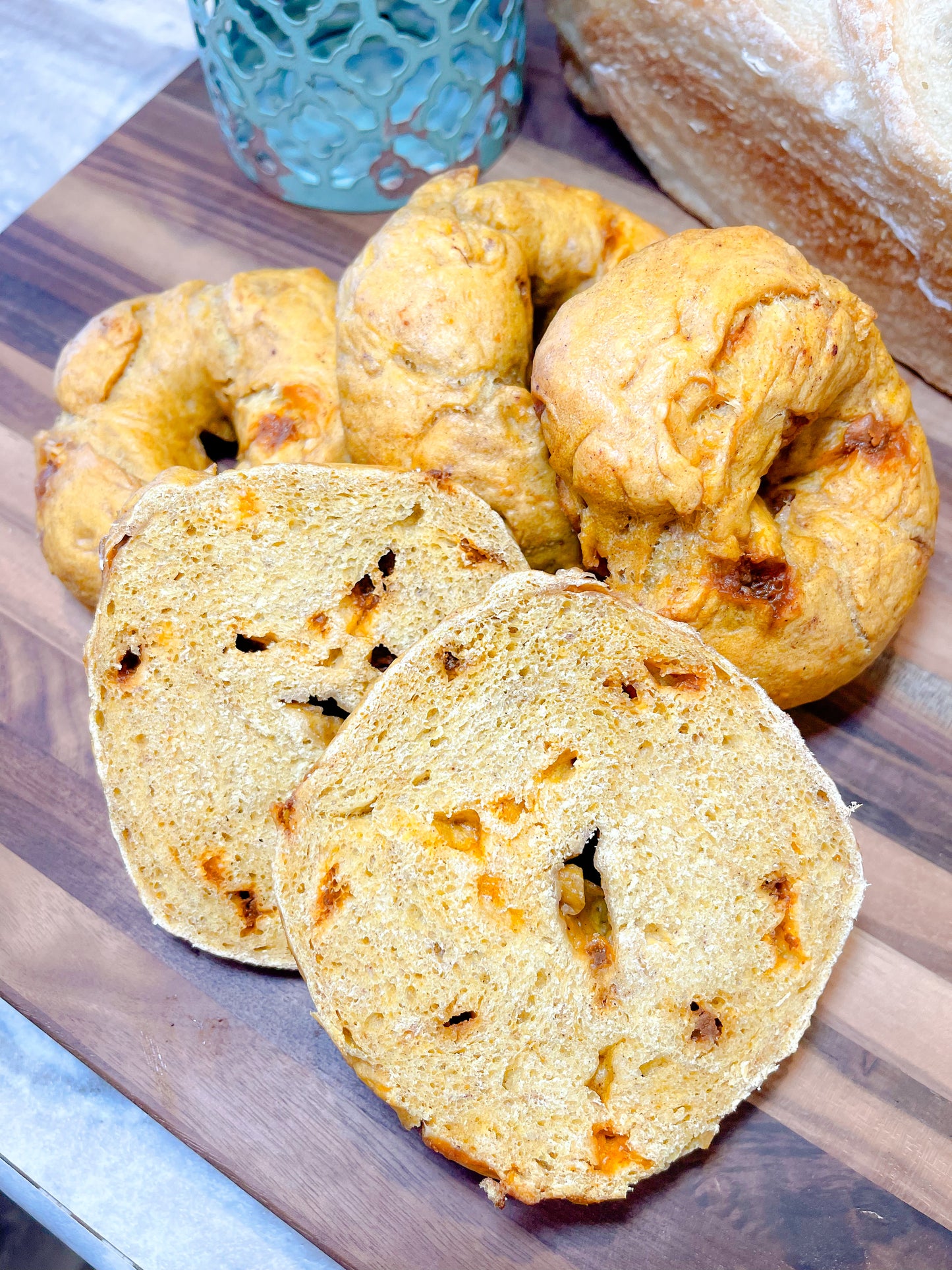 Sourdough Cinnamon Chip Pumpkin Bagels