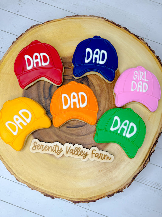 Father's Day Baseball Hat Cookies