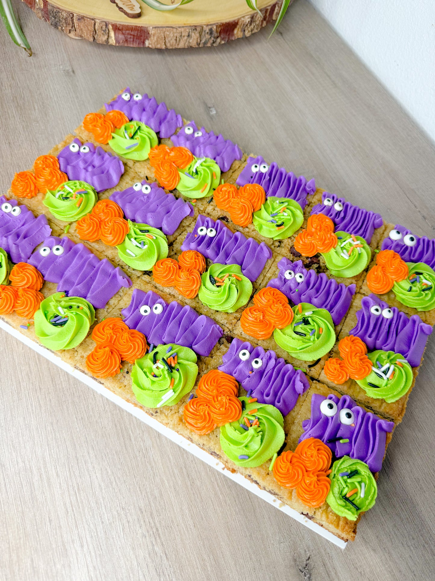 Halloween Themed Chocolate Chip Cookie Cake
