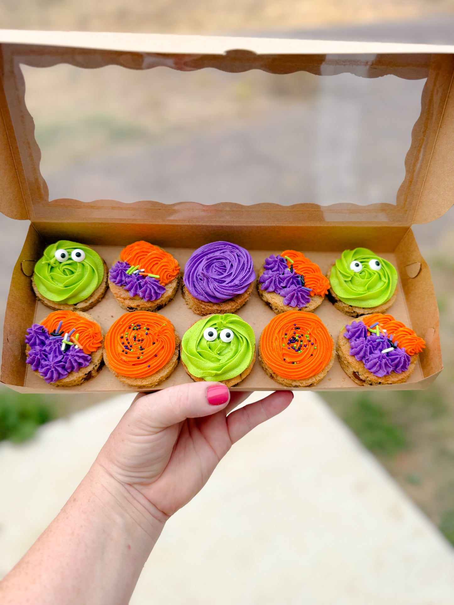 Halloween Themed Chocolate Chip Cookie Bites